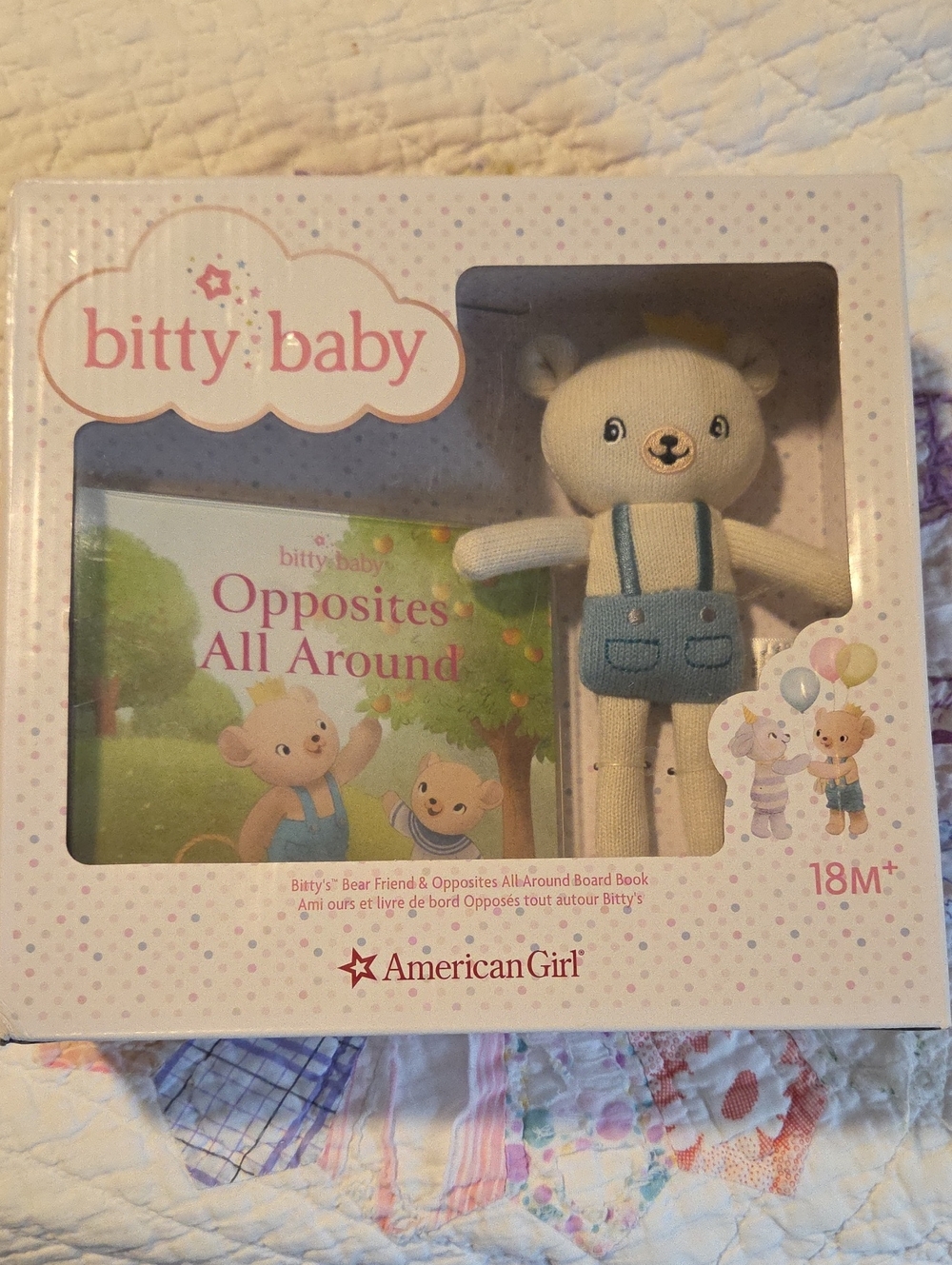 American Girl Bitty's Bear Friend Plush & Board Book